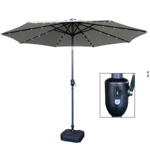 FURIDA New design 3m tilt function solar led parasol with usb phone charge